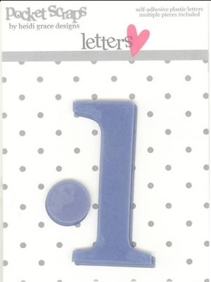 Heidi Grace - Inspire Me - Plastic Alpha Stickers i - 2/pk  (sold in 3's)